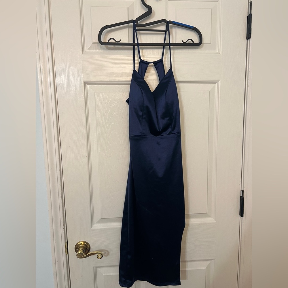 City Studio Blue Sleeveless Slip Dress